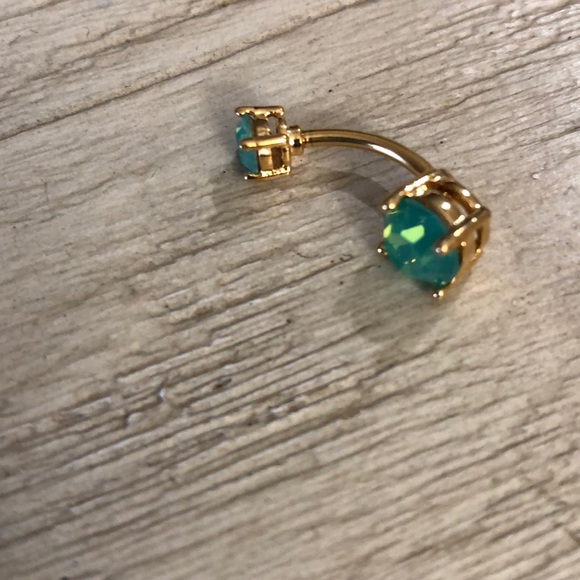 Green stone belly ring - Picture 2 of 2